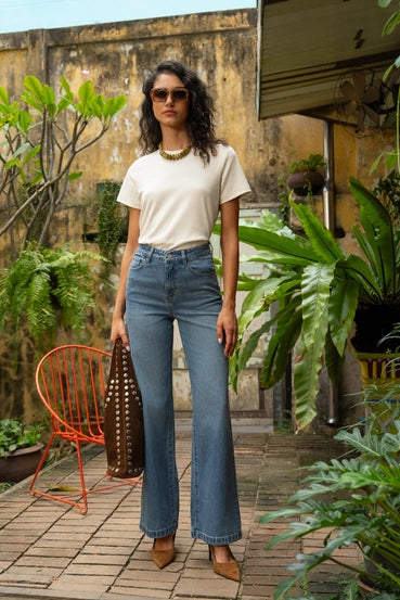 Jean Bootcut Taille Haute