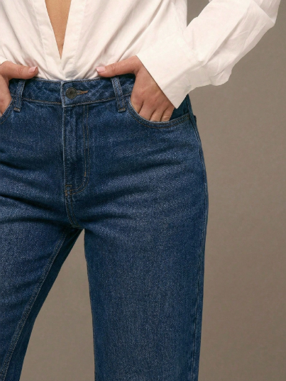 Jean Droit Taille Haute