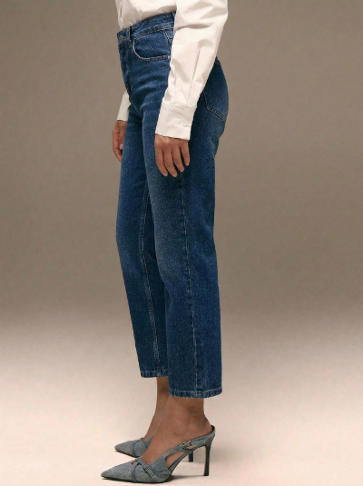 Jean Droit Taille Haute