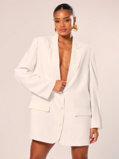 Veste Robe Extra Large – Col V Boutonné