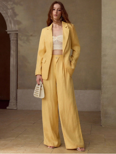 Ensemble Lin Jaune Canari