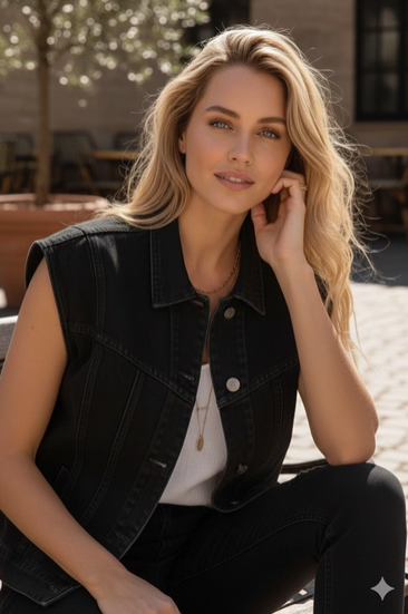 Veste Sans Manches – Poches Latérales & Boutonnage
