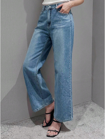 Jean Bleu Délavé Taille Haute