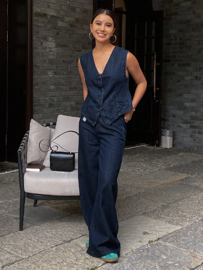 Ensemble — Gilet Sans Manches & Pantalon Large