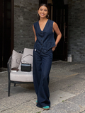 Ensemble — Gilet Sans Manches & Pantalon Large