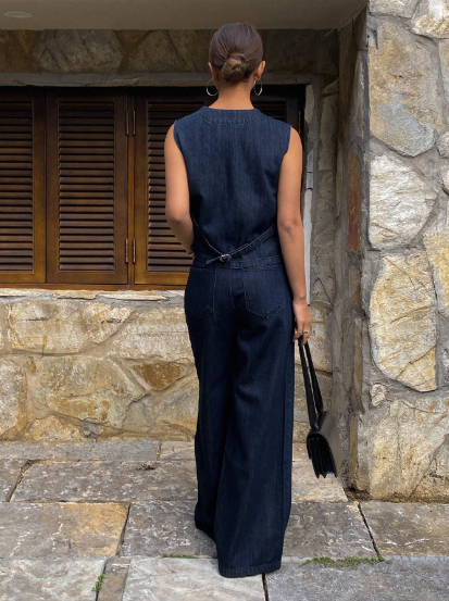 Ensemble — Gilet Sans Manches & Pantalon Large