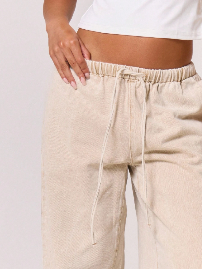 Pantalon Denim Coton — Cordon de Serrage