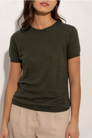 T-SHIRT en lin tricoté – Collection Printemps 2026