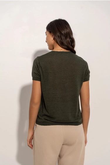 T-SHIRT en lin tricoté – Collection Printemps 2026