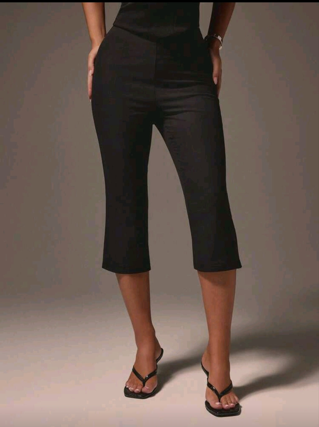 Pantalon court - Taille Haute Noir