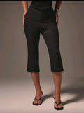 Pantalon court - Taille Haute Noir