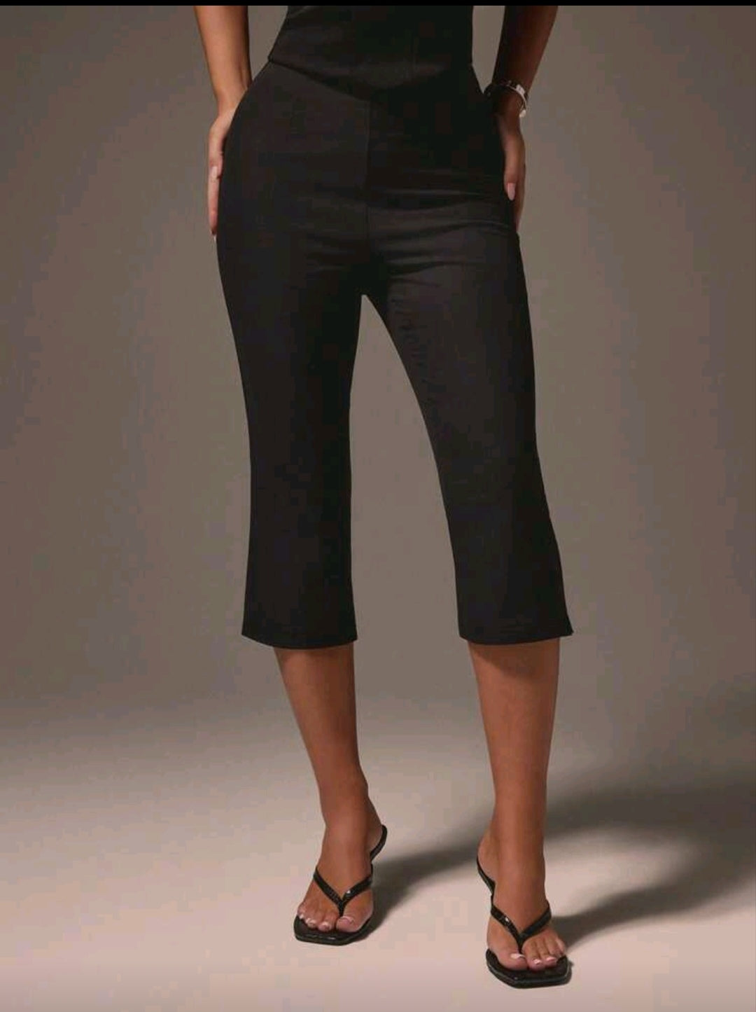 Pantalon court - Taille Haute Noir