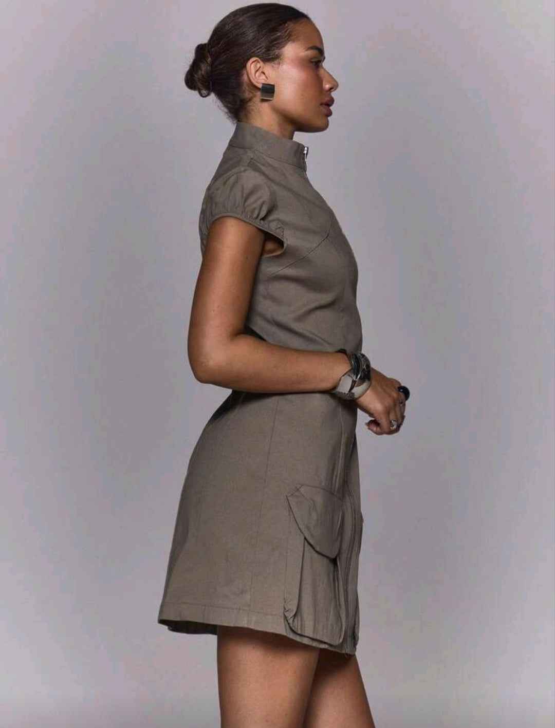 Mini robe zippée