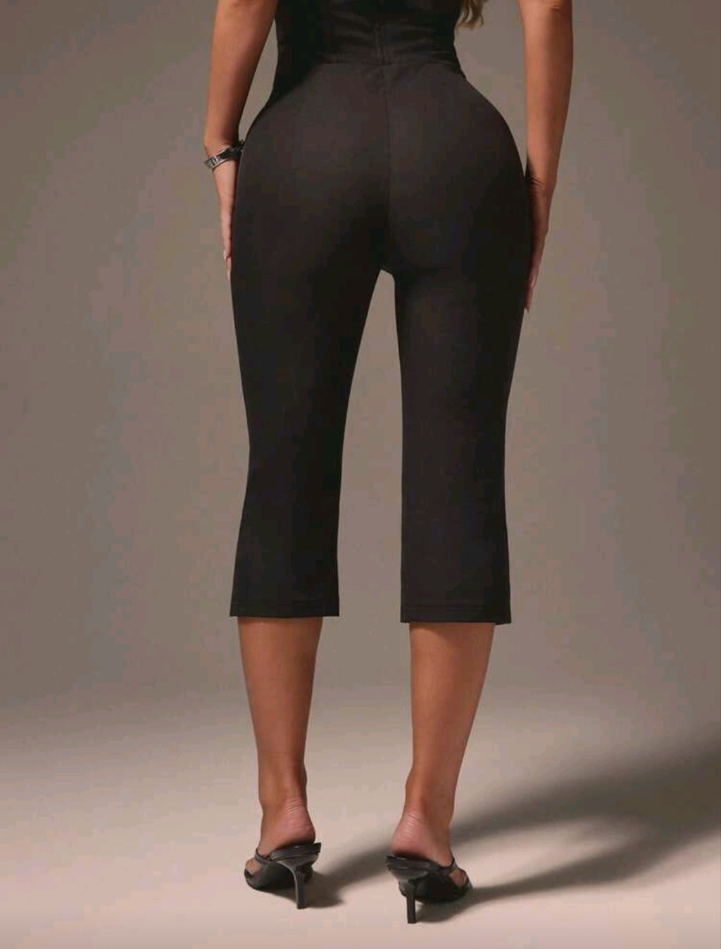Pantalon court - Taille Haute Noir