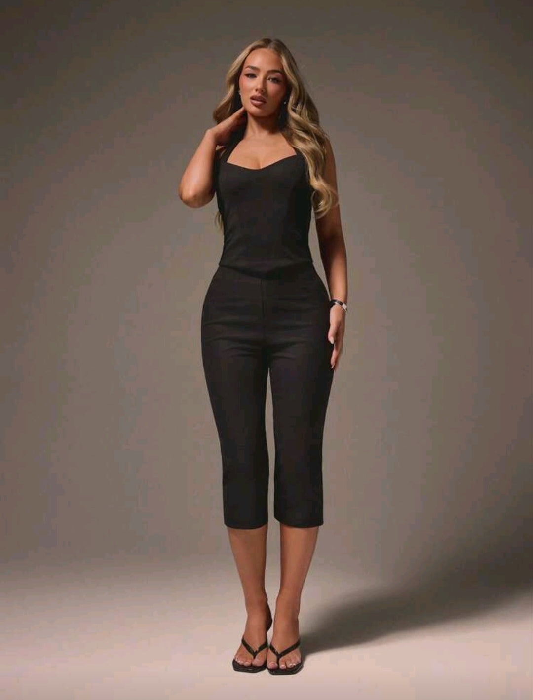 Pantalon court - Taille Haute Noir