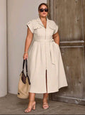 Robe Beige – Allure - Grande taille